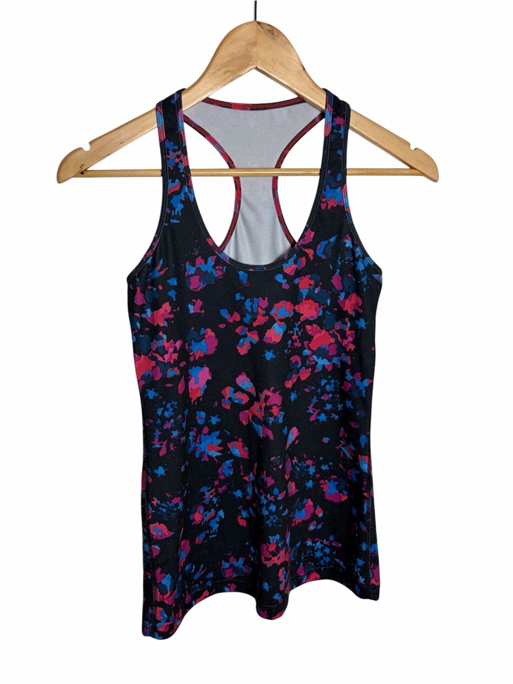 Lululemon cool racer back  tank in dandy digie abstract paint splatter size 6